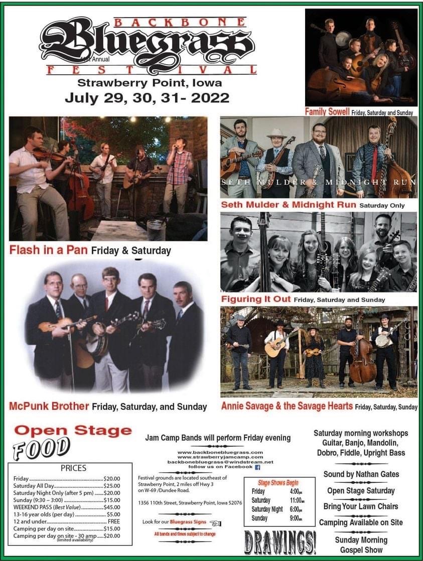 Backbone Bluegrass Festival Flyer